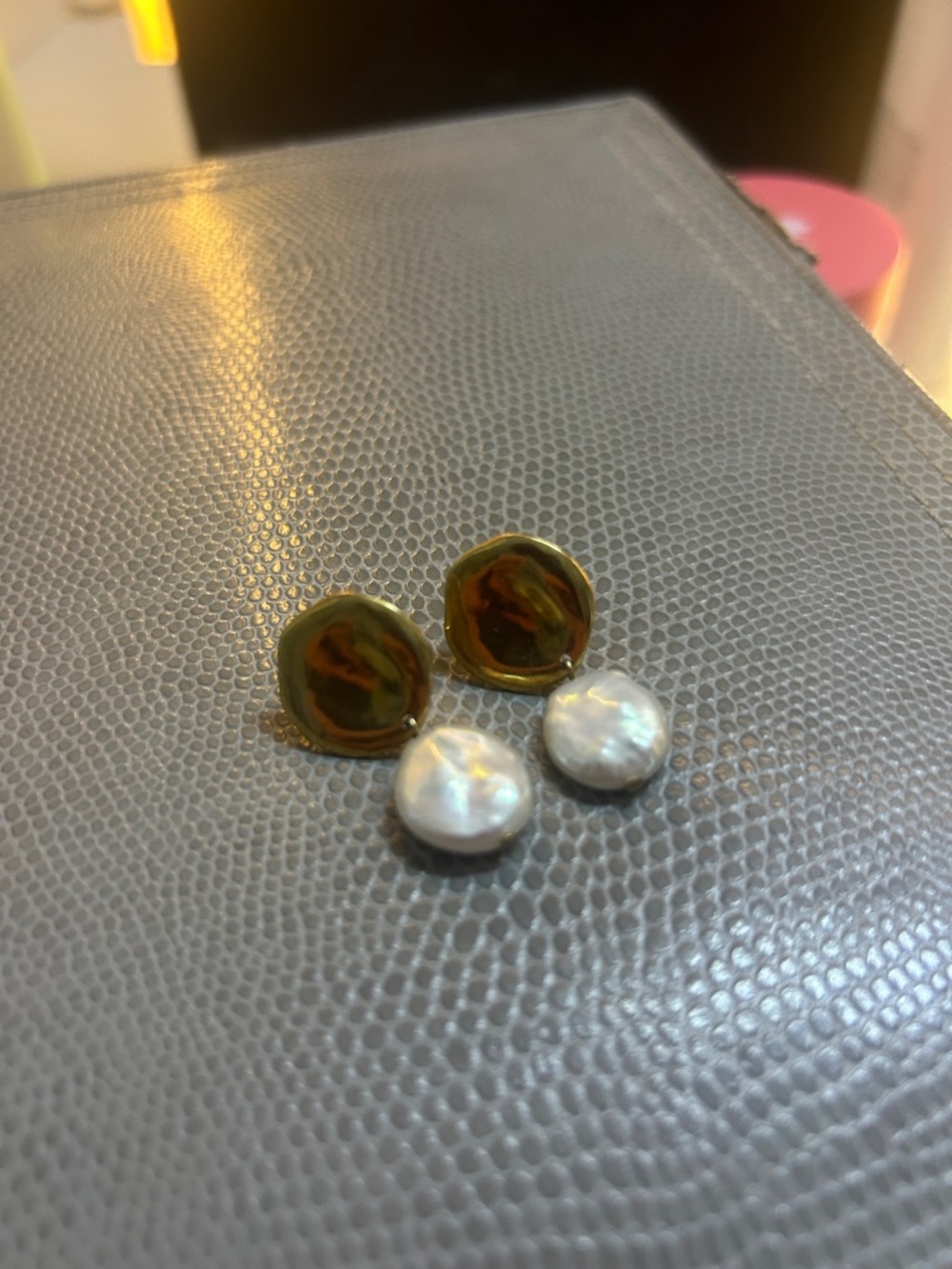 Chan Luu Two Tiered White Keshi Pearl Earrings - Picture 7 of 7